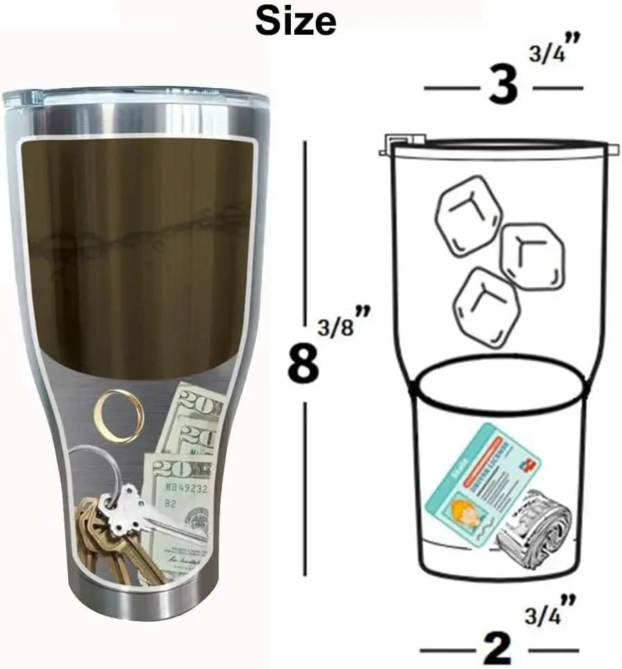 Hidden Safe Box Double-layer Stainless Steel Coffee Cup Storage Hidden Money Insulated Diversion Safe Sports Water Bottle
