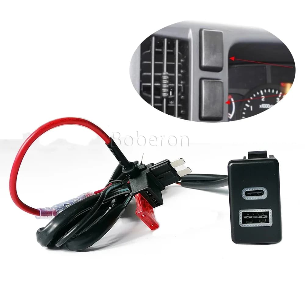Adattatore di interfaccia presa per caricabatterie per smartphone PD QC3.0 per caricabatterie rapido per auto per accessori per camion Isuzu 700P