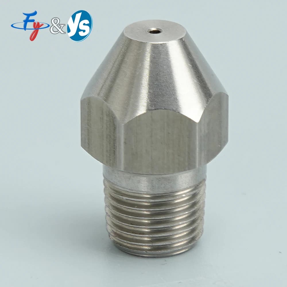 Ugello lineare universale SS304 Punta di flusso a colonna liquida da 0 gradi Ugello a cono di taglio per pulizia ad alta pressione 1/8 "1/4" 3/8 "1/2"