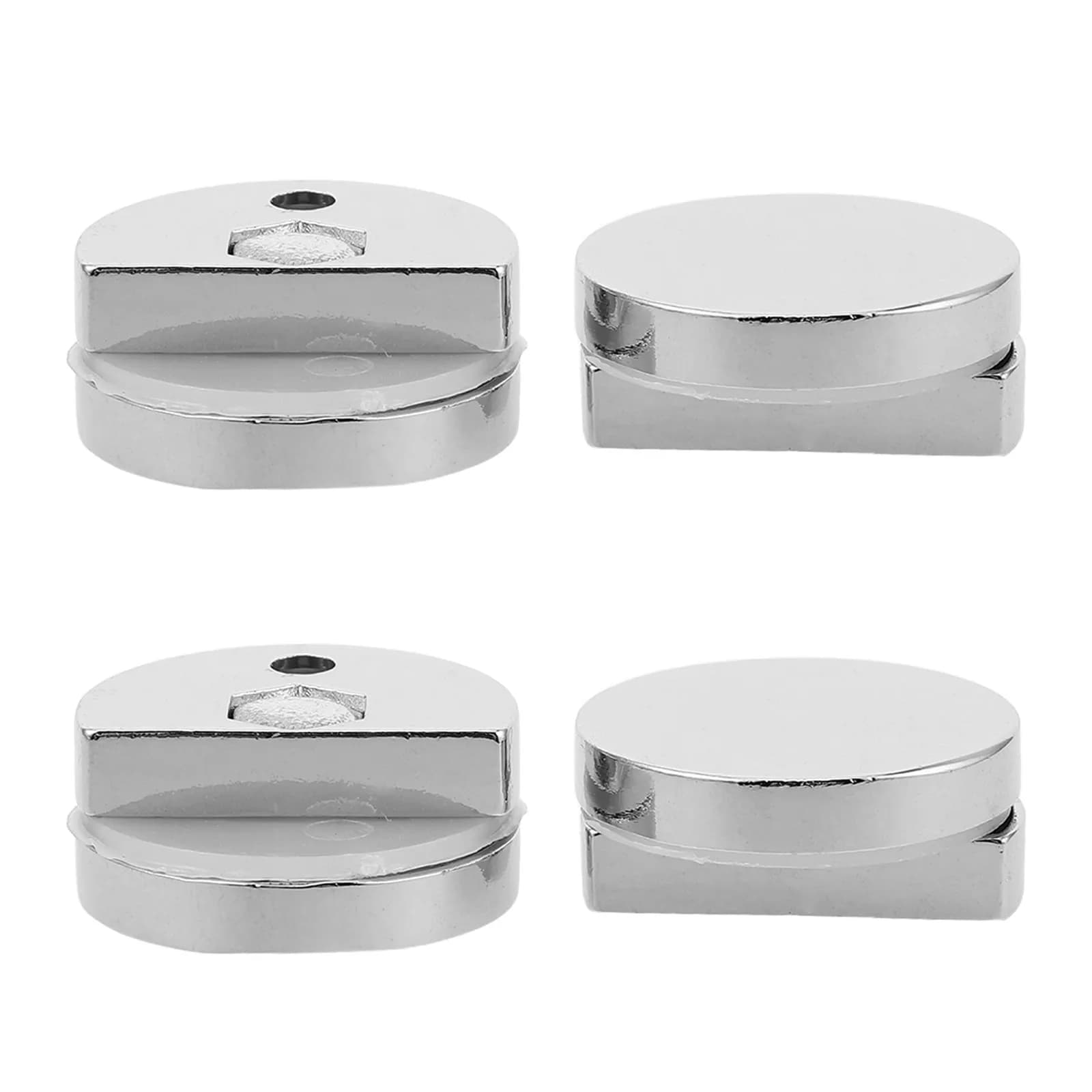 Kit di 4 Supporti per Specchi in Metallo, Clip in Lega di Zinco per Montaggio a Parete, per Specchi in Vetro, Bagno, Esposizione, Montaggio Sicuro