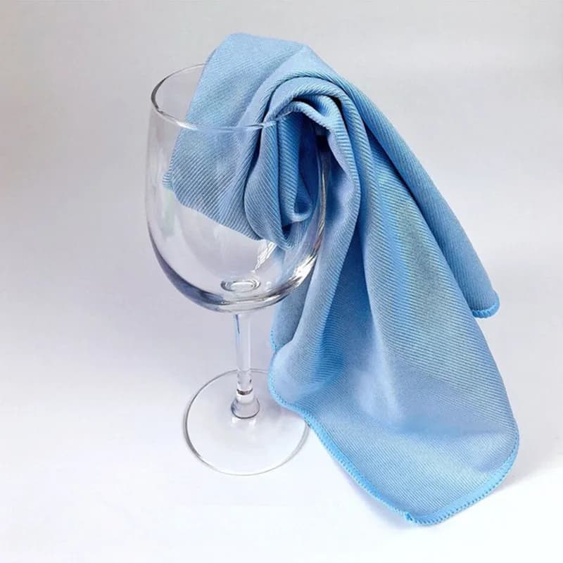 Panno in microfibra per la pulizia di vetri e specchi, strofinaccio da cucina, tovagliolo per vino, lucidatura metalli, pulizia vetri auto