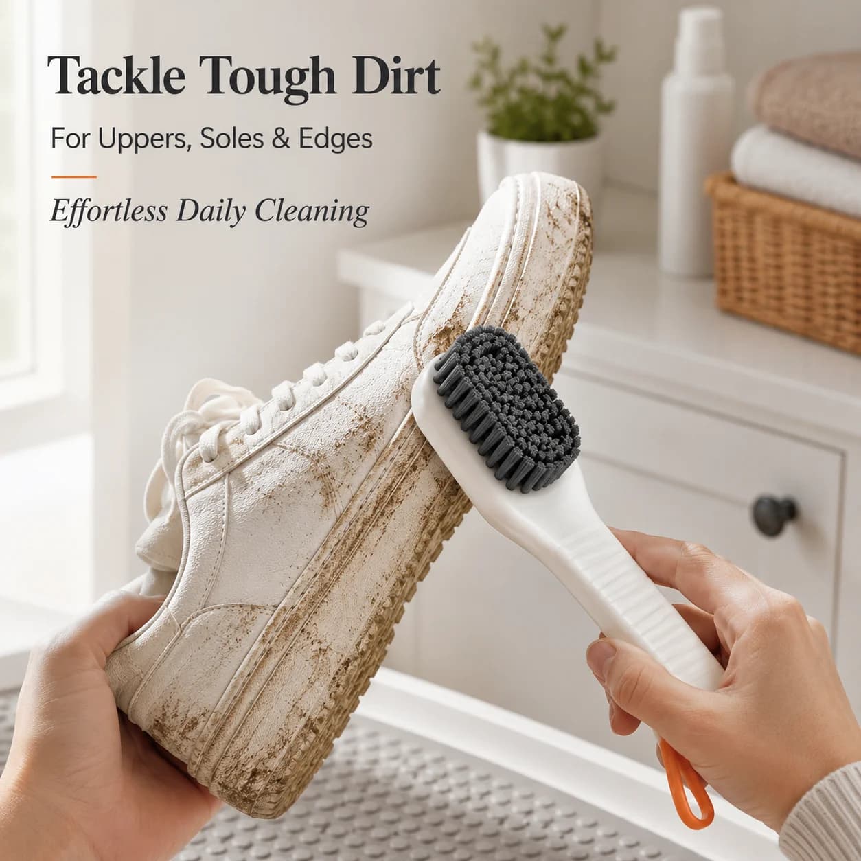 Shoe Cleaning Brush Liquid Dispenser Multi-function Auto Fill Brush for Shoes