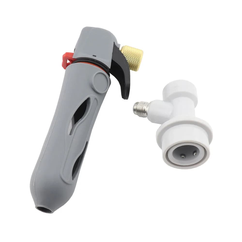 Portable CO2 Keg Charger Injector with Ball Lock Gas Disconnect for Homebrew Draft Beer Dispensing And Cornelius Soda Making