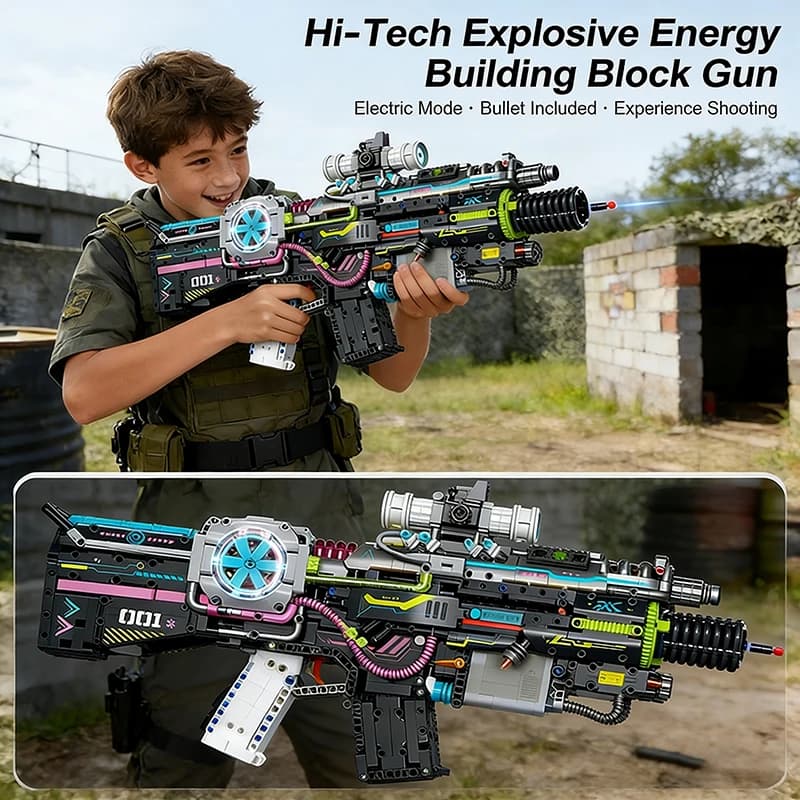 Set di Costruzioni Militari Sci-Fi Elettriche da 1700 Pezzi con Luce, Giocattoli Educativi STEM per Adolescenti e Adulti, Regalo per Ragazzi e Ragazze