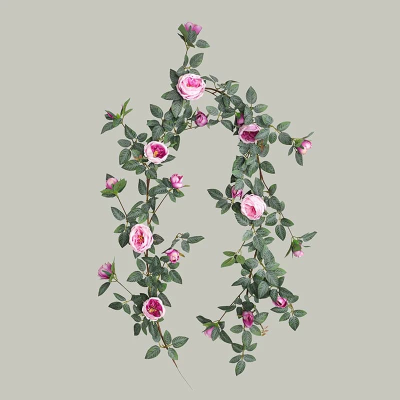 1 PCS Artificial 180CM (70 inch) Long Rose Flower Vine Green Leaves Plastic Plant Wedding Festival Home Decor F913