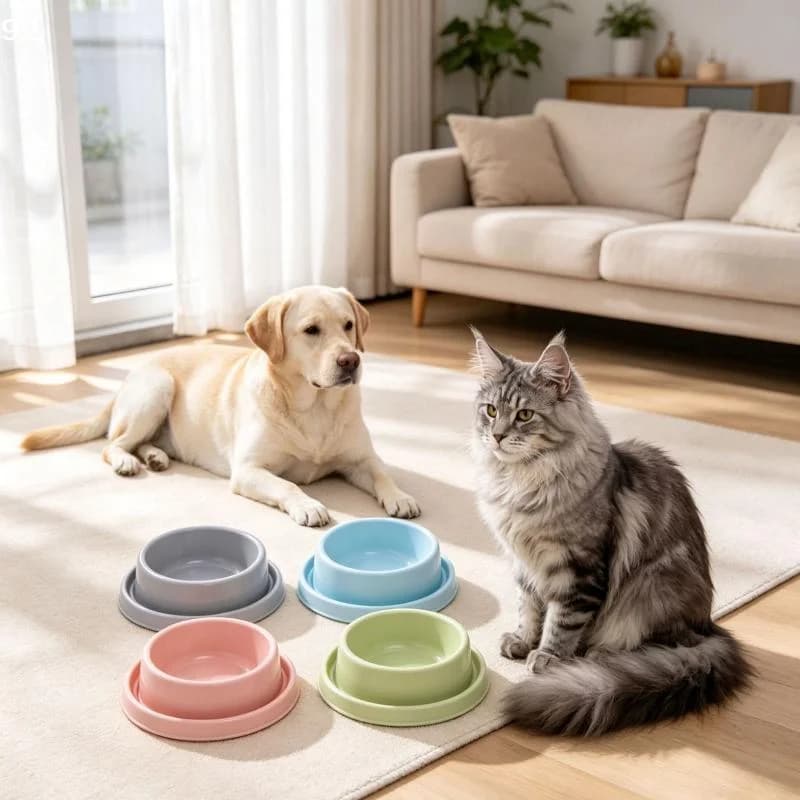 Anti-Ant Pet Bowl Universal Plastic Food Dish For Cats Dogs Anti-Splash Ant-Proof Water Channel Easy Clean Non Slip Feeding Bow