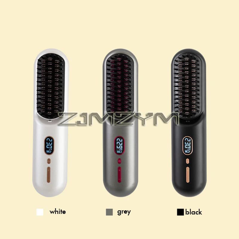 Smooth comb for hair wireless negative ions double straight plate straight iron curler stick Pull electric comb hair tool