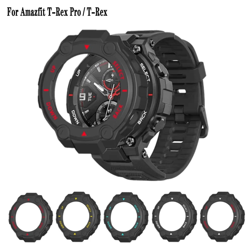 Protective Case for Xiaomi Amazfit T-Rex Smart Watch Protector Shell Edge Protective Case for PC for Huami Amazfit T Rex