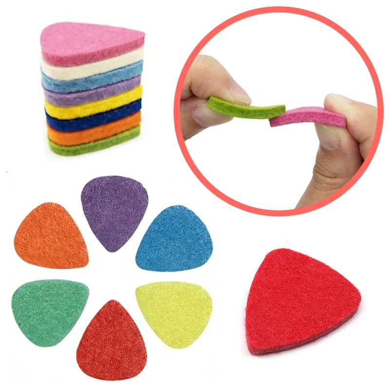 5-20 Pezzi Plettri Colorati in Feltro per Chitarra, Ukulele, Basso, Pratica Musicale, Performance, Gadget, Regali per Feste, Omaggi ZYF