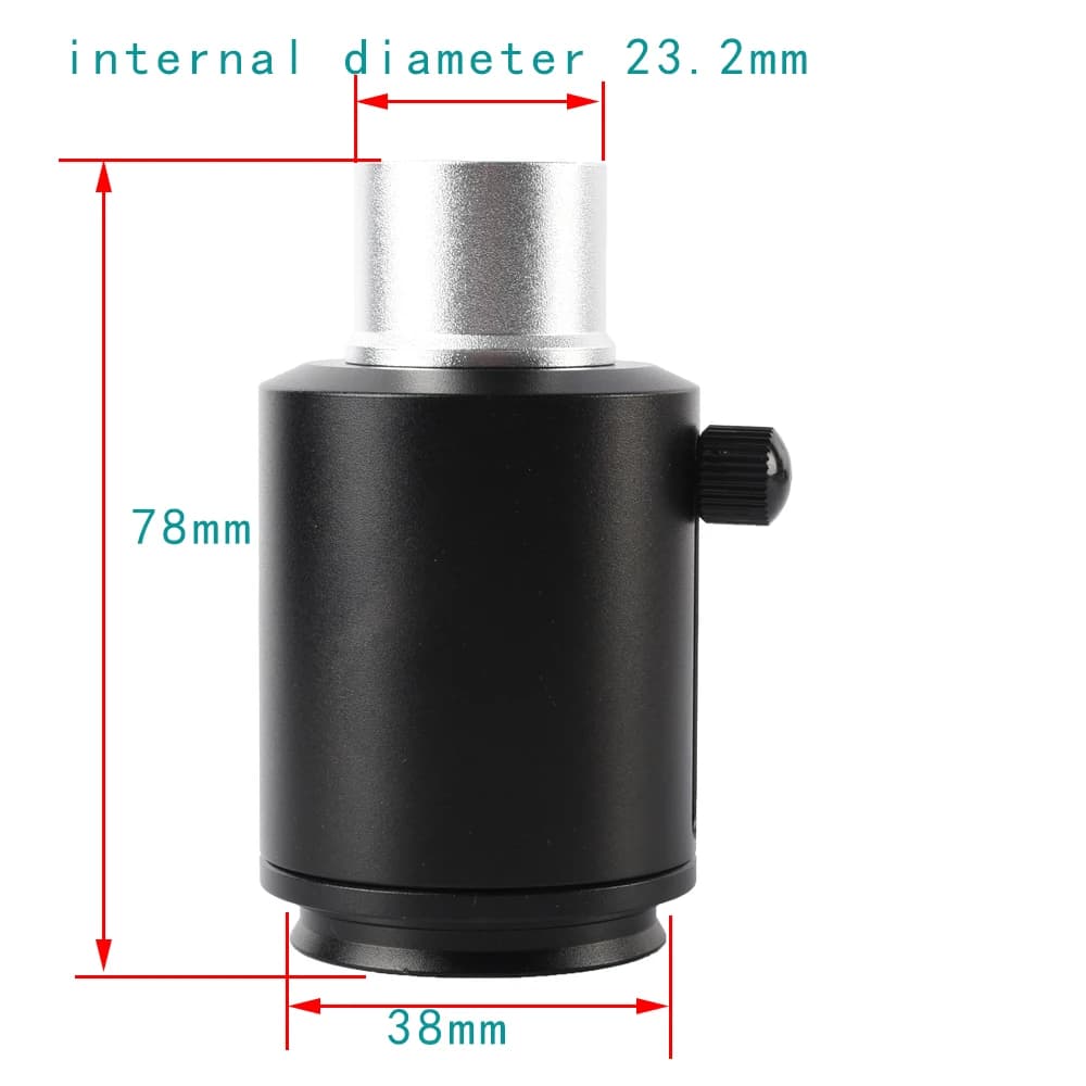 KOPPACE Microscopio trinoculare Interfaccia obiettivo 23.2mm C-mount Oculare elettronico Obiettivo oculare elettronico per fotocamera microscopio