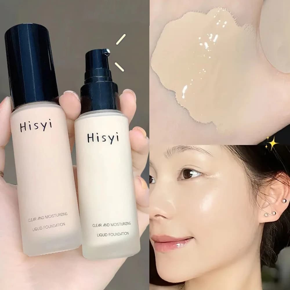 The liquid foundation naturally covers defects without adhesive powder, simple face cream, transparent foundation, hides imperfections