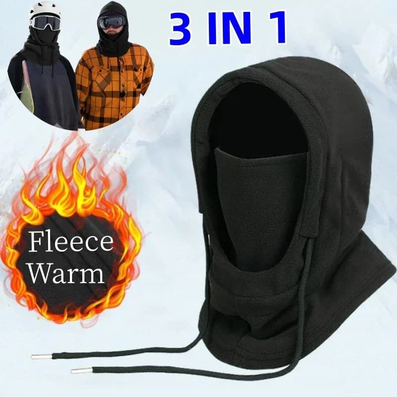 Maschera da sci invernale 3 in 1 Sciarpa termica antivento Maschera da sci Scaldacollo Cappello Freddo caldo Equitazione Berretto da ciclismo Sport all'aria aperta