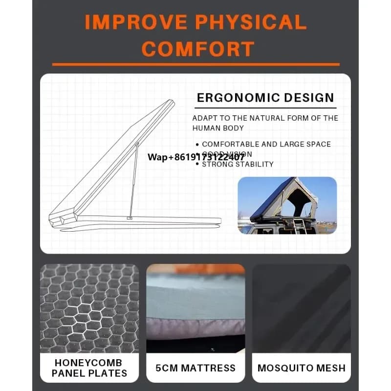 Car Roof Tent, Automatic Aluminum Folding Tent, Open Camping Accessories, Quick Opening, Direct Supply from Manufacturers