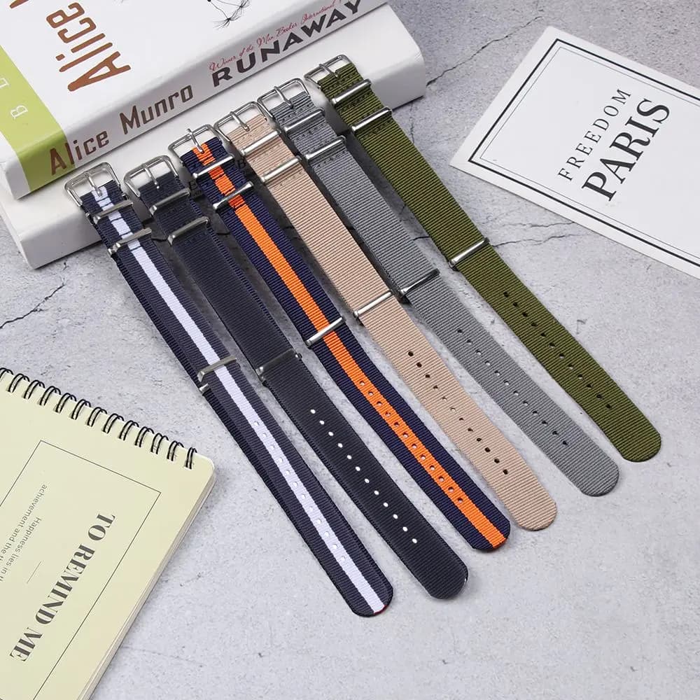 18 20 22 mm Durable Sport Women Man Replacement Loop Watchband Nylon Weaving Bracelet Watch Strap
