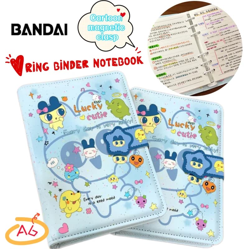 Bandai Tamagotchi diary cartoon cute binder notebook students special exquisite pu leather magnetic buckle thickened hand ledger