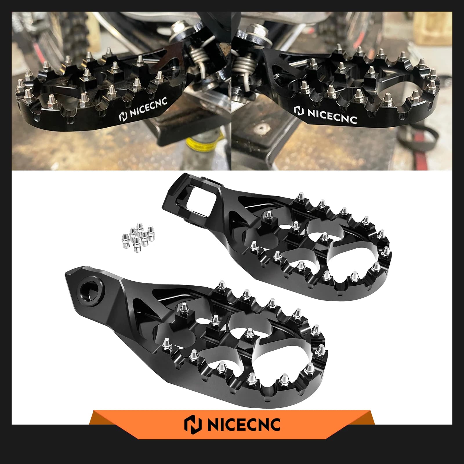 Per 2025 2024 KTM EXC 300 EXC-F 500 SXF 450 XC-W 250 Pedane forgiate Pedali poggiapiedi per Husqvarna TE 300 FE 450 GasGas EC 300