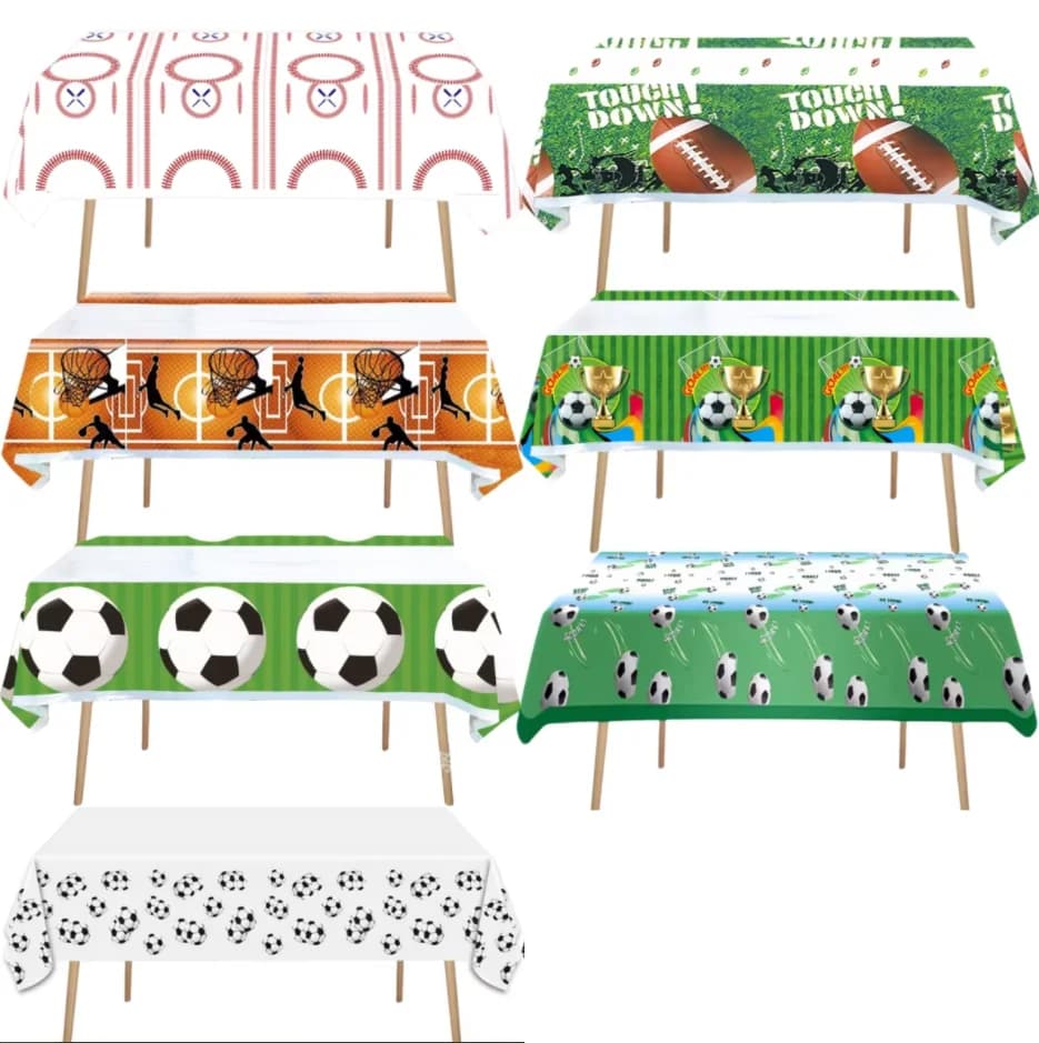 Tovaglia da calcio Decorazioni per feste di compleanno Tovaglia usa e getta da calcio Copritavolo da basket Bomboniera per bambini Forniture per feste regalo