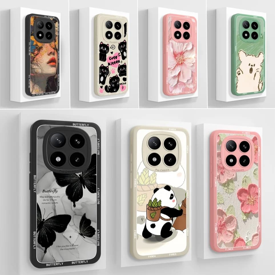 For Xiaomi Redmi Note 14 Pro Case Lovely Panda Bear Funda Silicone Soft Durable Shell For Note 14 Pro+ Cases Redmi14Pro+ Coques