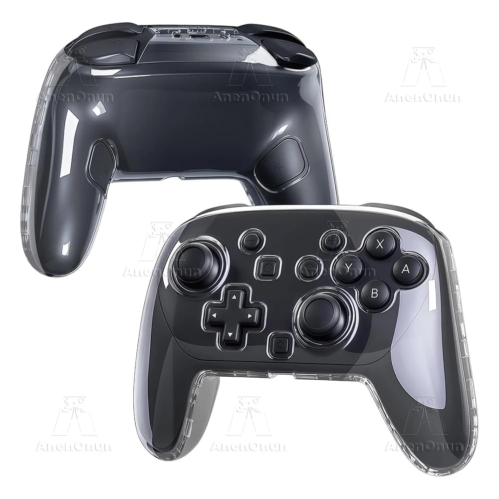 Switch 2 Pro Controller Custodia protettiva trasparente Antiurto Antigraffio Antiscivolo Copertura completa Guscio rigido in cristallo ultra trasparente