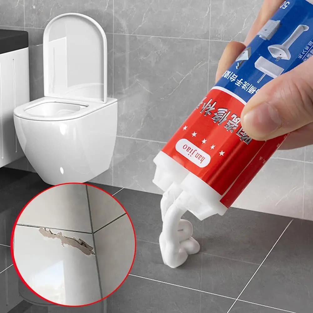 Pasta riparatrice per piastrelle e smalti ceramici da 50 ml, chip per vasca, crepe per lavello con smalto ceramico porcellanato super adesione ad asciugatura rapida