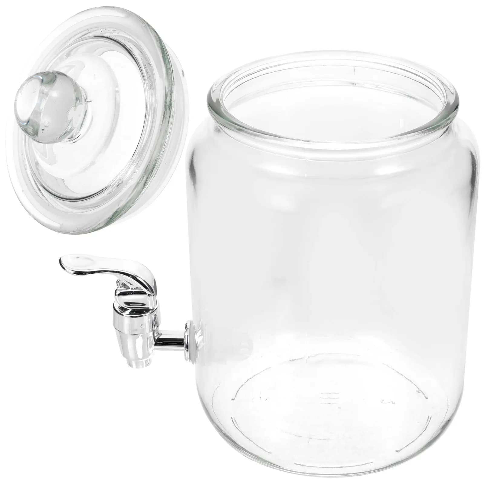Caraffa in Vetro Trasparente per Vino, Bottiglia Sigillata per Conservazione Vino, Dispenser per Bevande, Contenitore in Vetro per Bevande, Brocca per Cold Brew