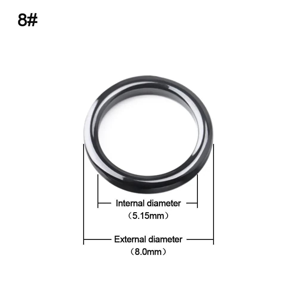 Stainless Steel Round Rings, Fishing Box Accessories, Ring Repair Kit Guide Fishing rod with Ceramic Toe