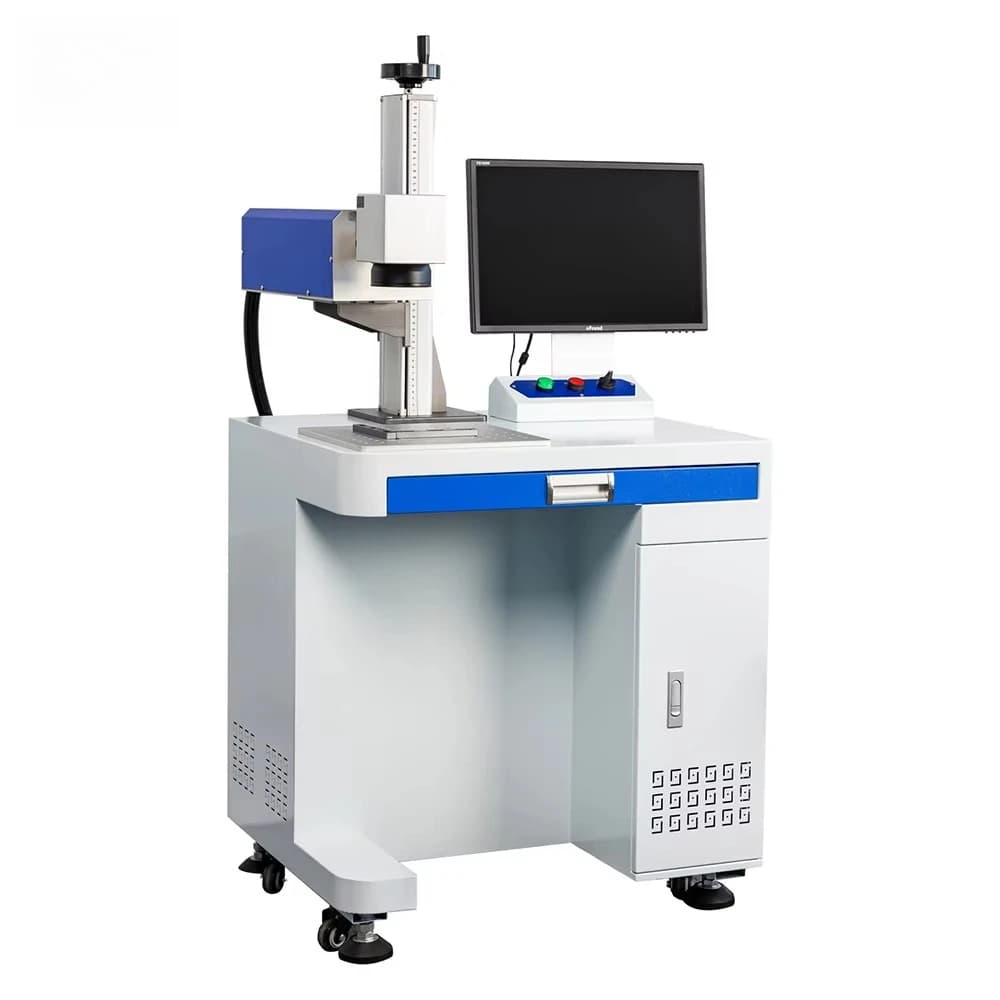 New condition automatic fiber laser engraver with touchscreen for metal/plastic
