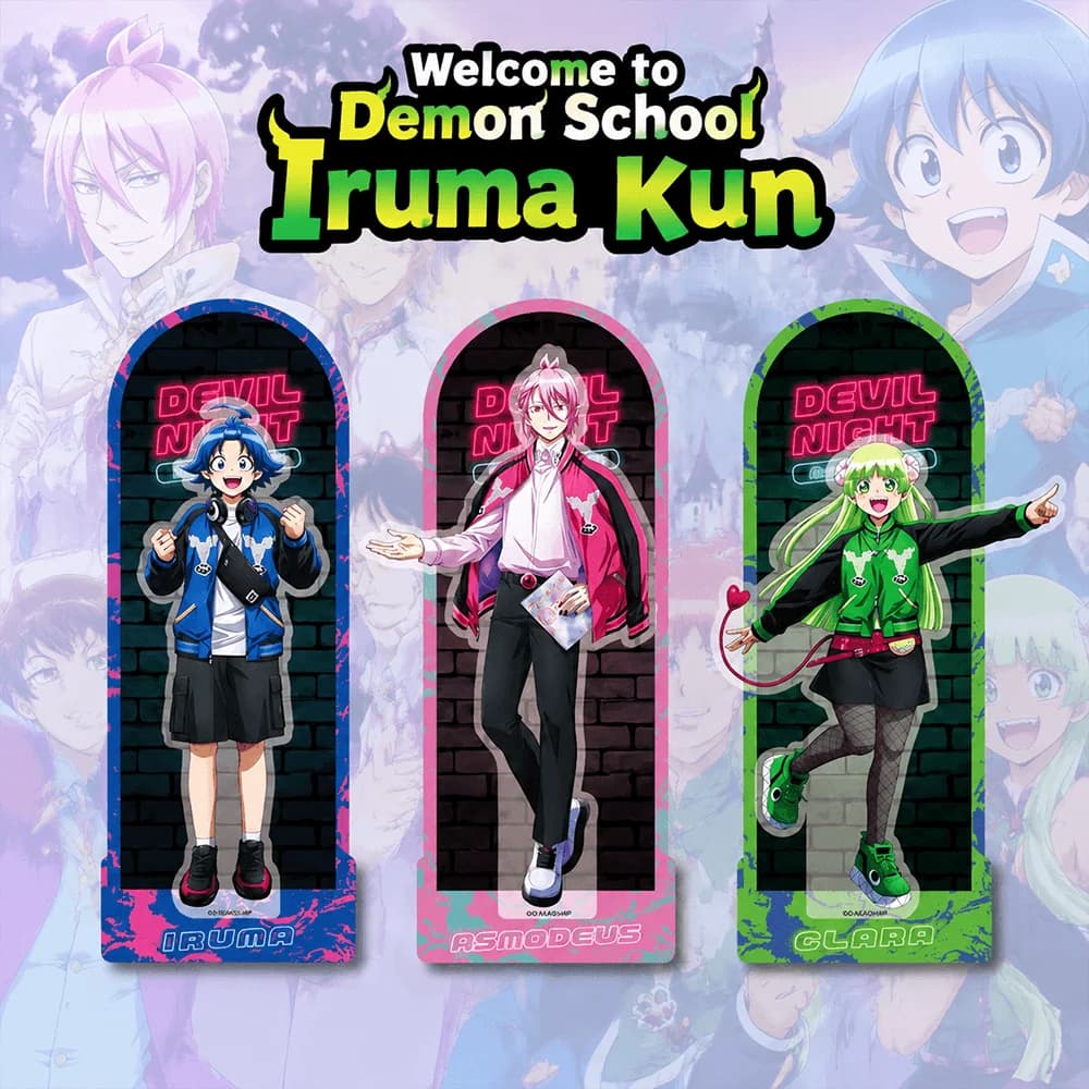 Welcome to Demon School Iruma Kun Iruma Suzuki 15cm Acrylic Stand Keychain Devil Night Streetwear Headphone Ver Desk Decor Gift