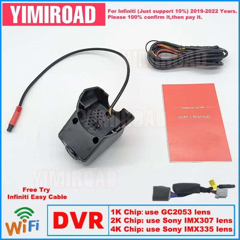 Nuova Dashcam per Auto Plug and Play 1K 2K 4K IF07 per Infiniti QX50 QX50L QX55 J55 QX70 Q50 Q50L 2019 2020 2021 2022