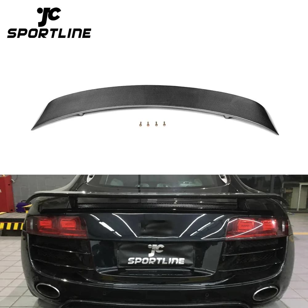 Rear Carbon Fiber CF Spoiler for Audi R8 GT V8 V10 2008- 2014