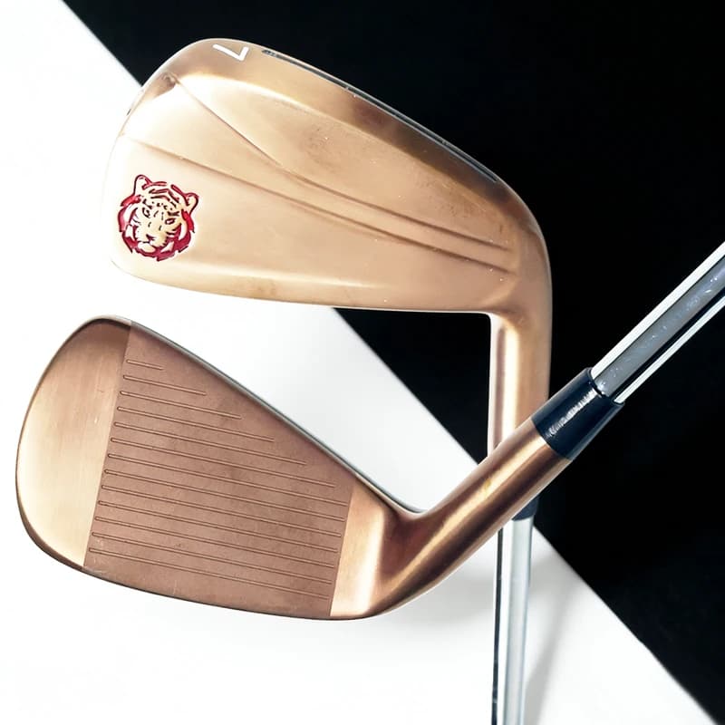 Golf Clubs Men Rose Gold HNM/IURA Golf Irons Hollow Ball Head Irons Set Steel Shaft or and Golf Grips 4-9 P R/S Flex