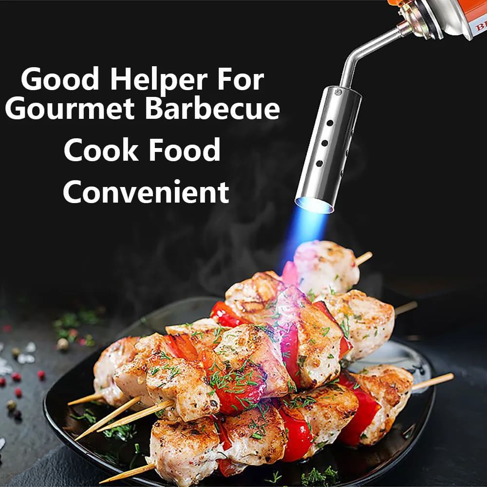 360° Invertible Flamethrower High Quality Torch Tip Pipe Welding Gas Torch Portable Solder Heat Gun Outdoor Camping Barbecue