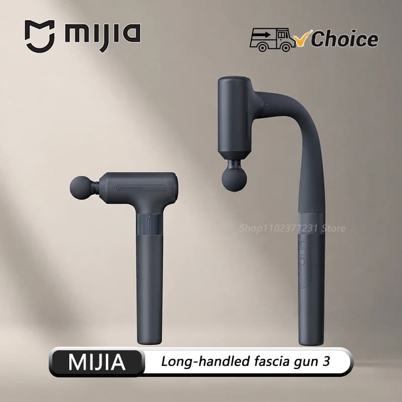 NEW Mijia Long Handle Fascia Gun 3 Dual Mode Deep Tissue Massager with Long Short Handles Figure 7 Muscle Relax Tool