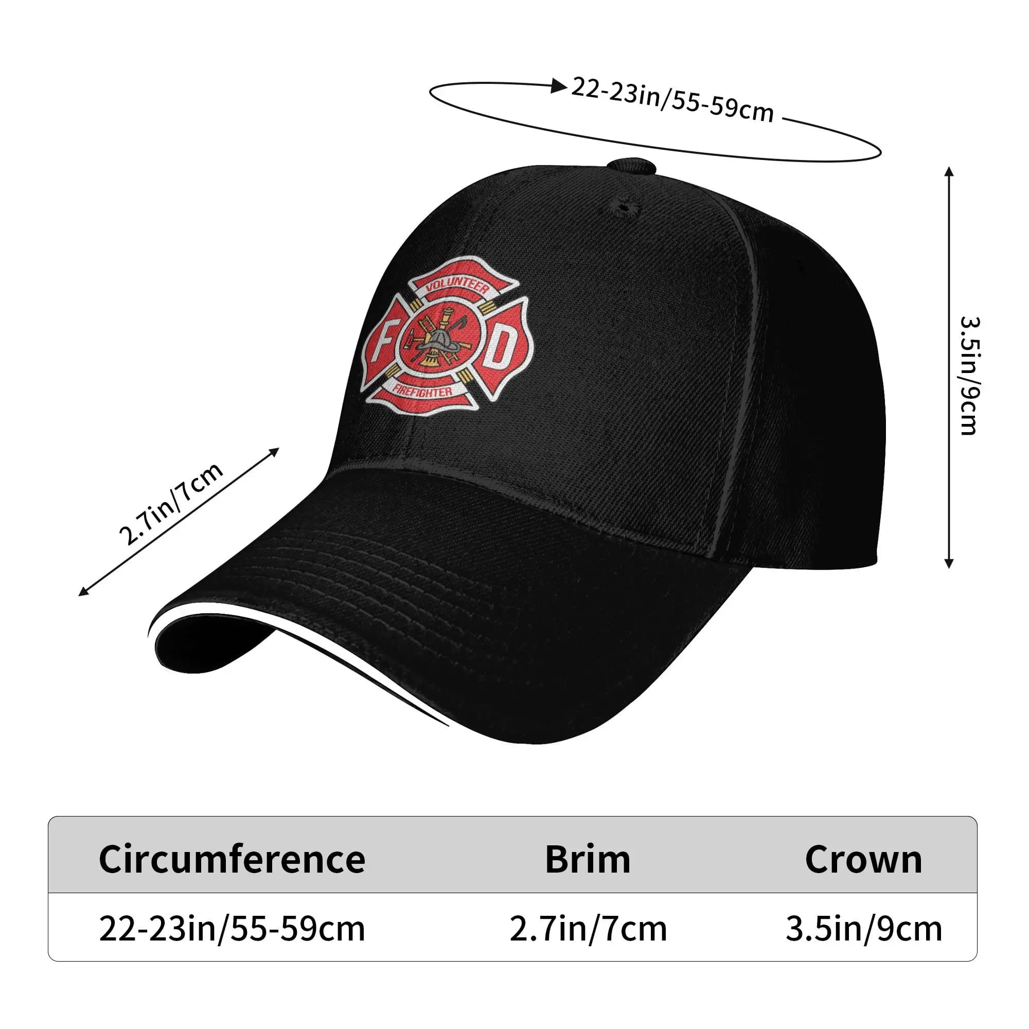 Fire Fighter Rescue Sun Baseball Cap Summer y2k Retro Trucker Hat For Men Women Kpop Rock Baseball Caps