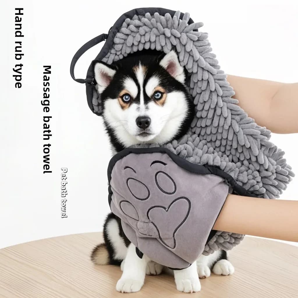 Asciugamano da bagno per animali super assorbente Asciugamani per cani ad asciugatura rapida Comodo accappatoio morbido Panno per la pulizia degli animali domestici asciutto Accessori per cani