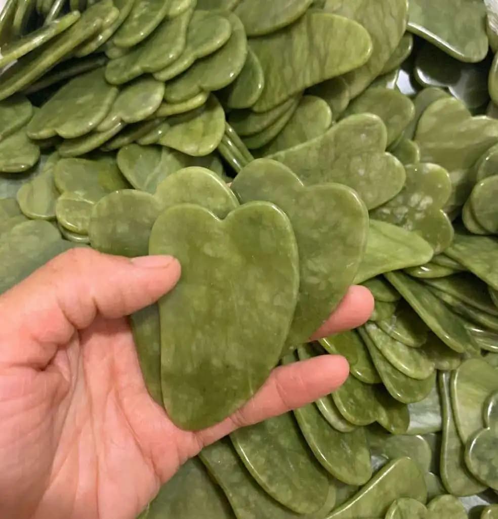 Jade Guasha Massage Edge Natural Stone Gua Sha Raschietto Beauty Tool Healthcare Meridiano Scratching plate Losing weight SPA Massage