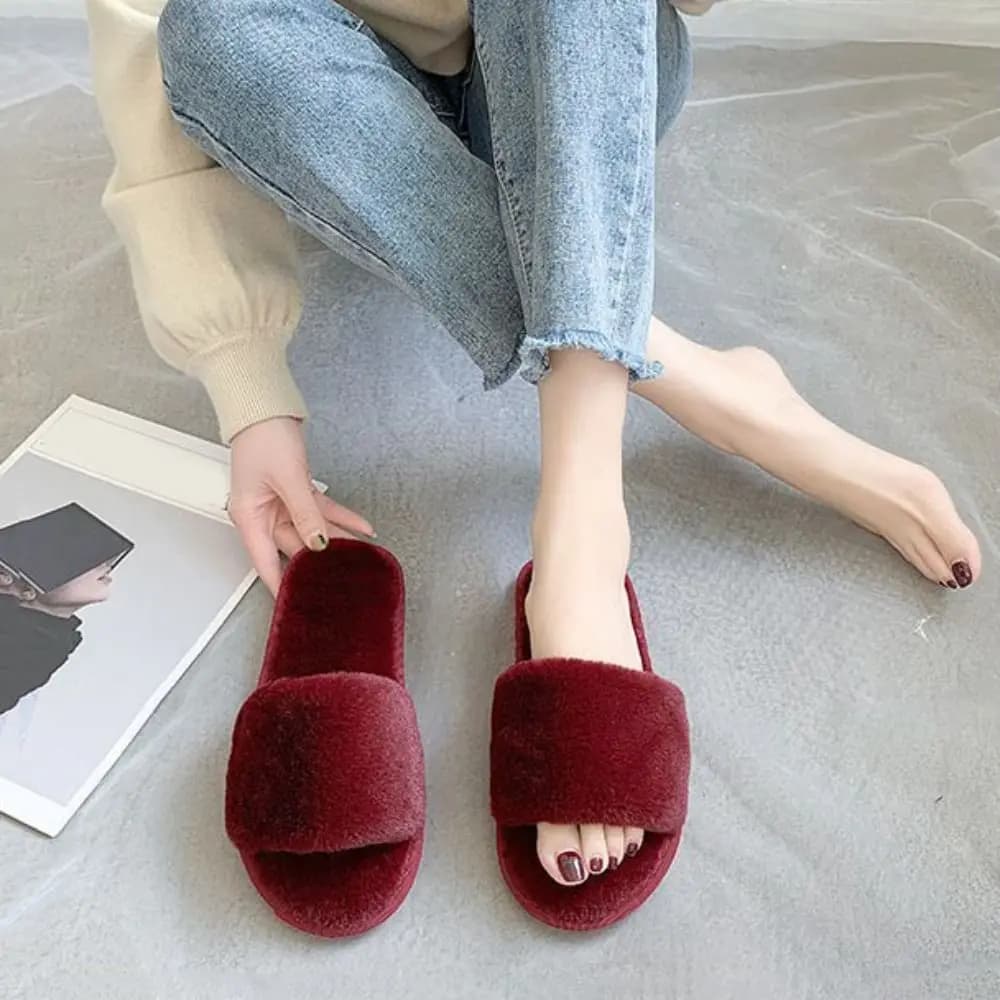 Calzature Pantofole invernali antiscivolo Scarpe da pavimento Pantofole pelose calde Donna Homewear Pantofole in pelliccia sintetica moda Uomo Donna