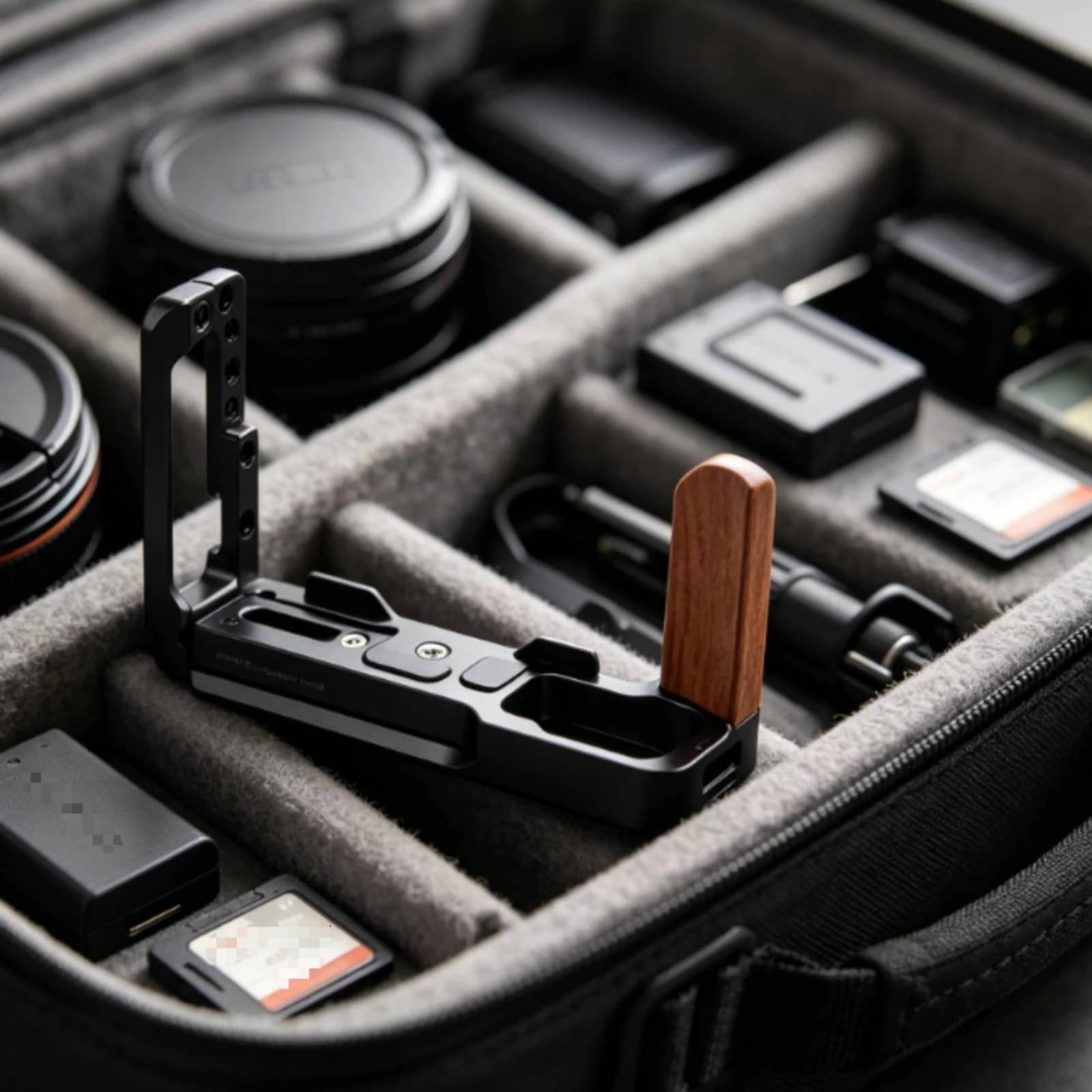 L-Shaped Quick-Release Plate Lightweight L-Shaped Camera Hand Grip Camera Plate with Hand Grip Long-Lasting Portable