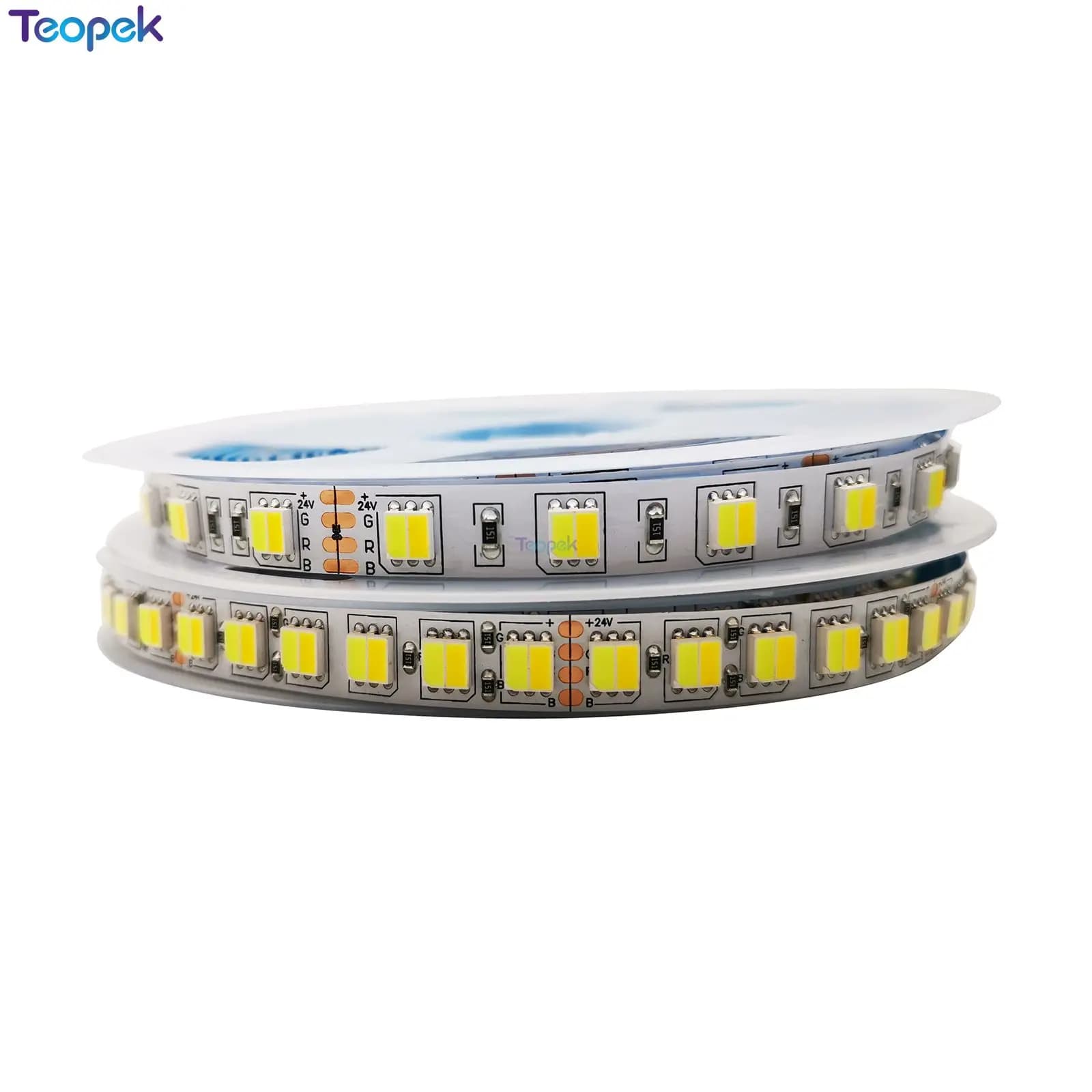 5050/5025 CCT LED Strip 60 Or 120 leds /m Dual White Warm White & White 2 in 1 Chip Led Tape Color Tem Ajustable DC12v/24V