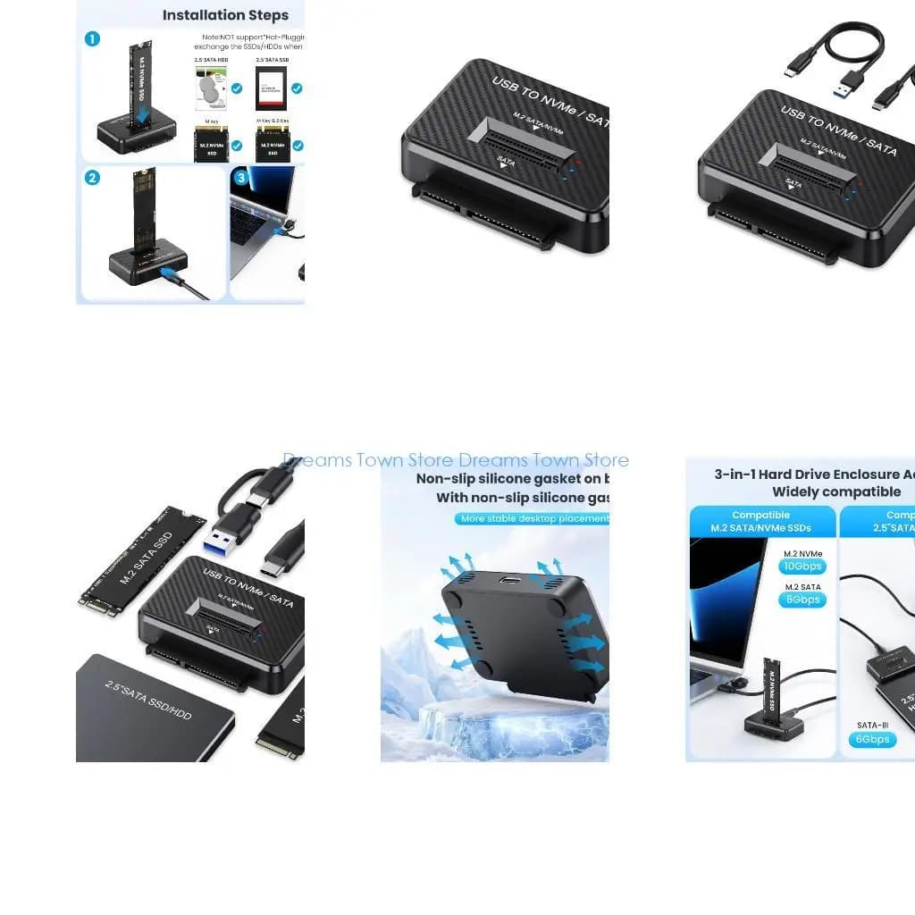 HX6A NVMe M.2 Duplicatore Clone Docking Station USB per accessori per adattatori trasferimento dati per dissipazione del del