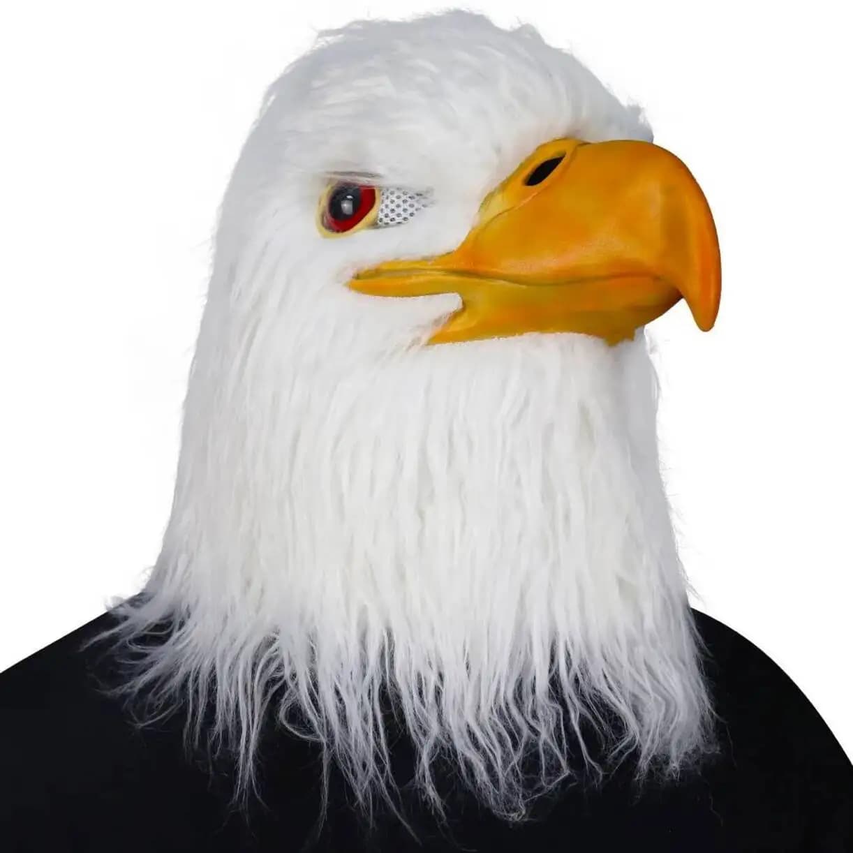 White Eagle Mask Adults Funny Animal Latex Full Face Novelty Bird Disguise Halloween Rave Cosplay Acg Party Costume Props