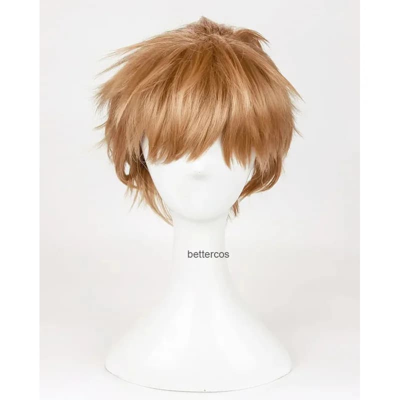 Haikyu!! Pallavolo Morisuke Yaku Parrucche Cosplay Corti Lino Biondo Capelli Sintetici Resistenti al Calore + Parrucca Capx;3,v'6.f;9,