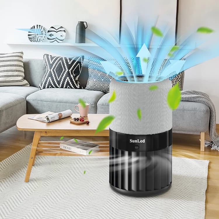 Compact Design H13 True HEPA Filter Electric Desktop Air Purifier for Office Hotel Home Allergies Pets Hair Smokers Bedroom