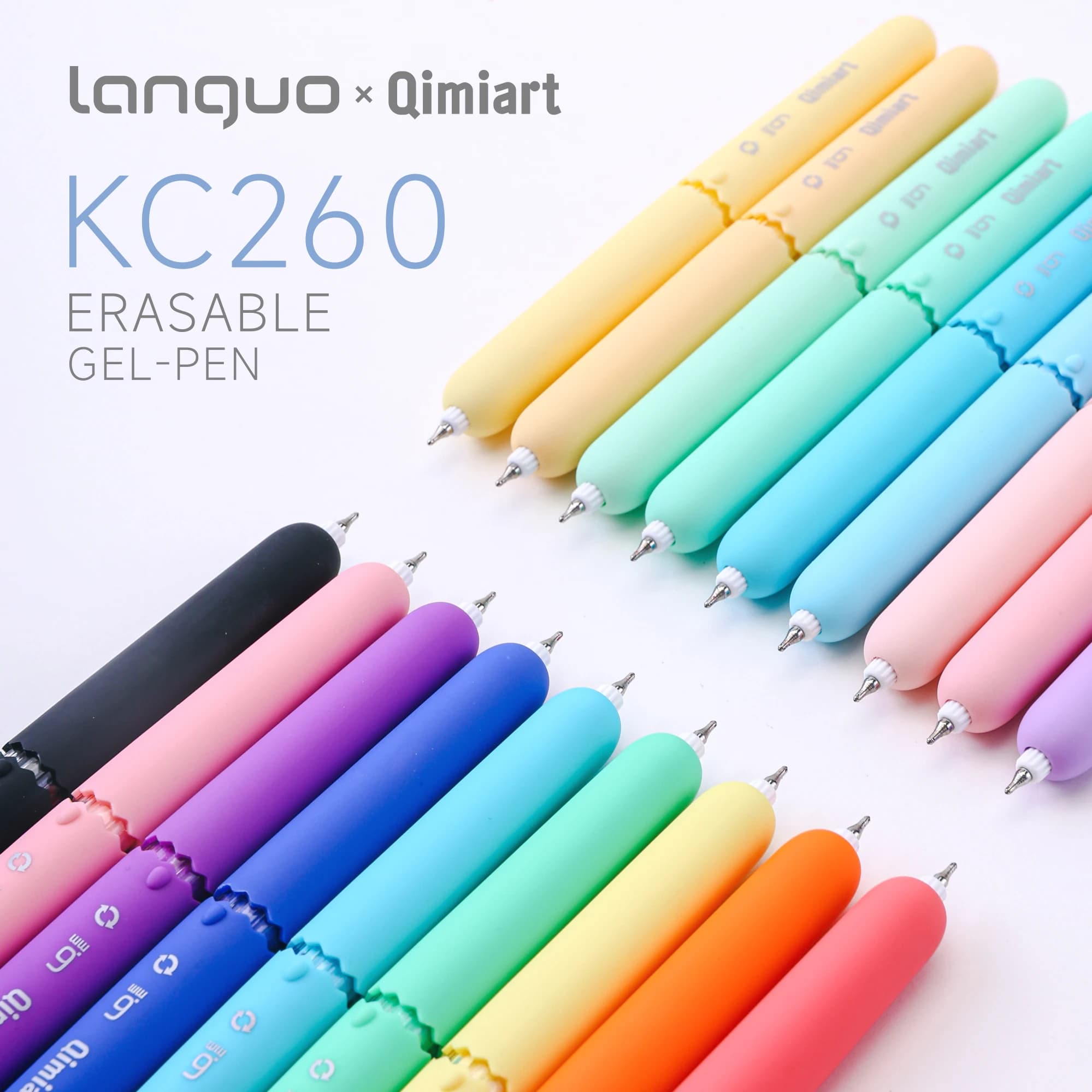Set di 9 Penne Gel Cancellabili LANGUO Multicolore, 0.6mm, Scrittura Fluida, Retrattili Rotanti, per Scuola e Ufficio