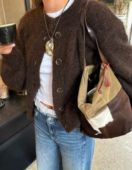 Cardigan corto da donna autunno e inverno girocollo tinta unita elasticizzato girocollo maglione elegante top casual alla moda da donna