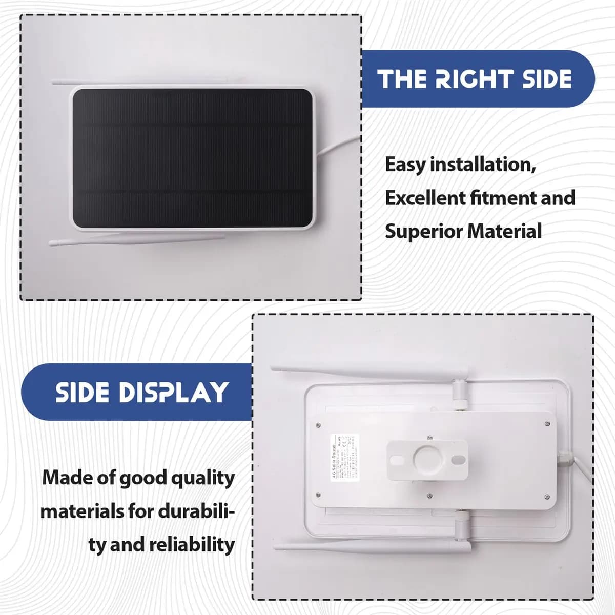 Router Solare 4G OK 6W, Ripetitore WiFi, Router 4G Alimentato a Energia Solare Tutto in Uno, Impermeabile IP66