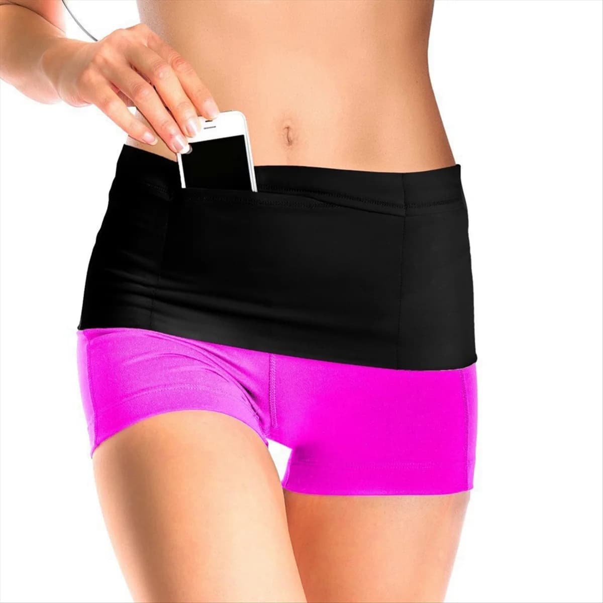 AA74 Unisex racing belt, travel money belt, women's carrier suitable for phones, passports of all sizes and other Black S
