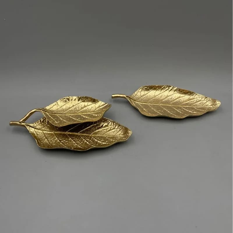Vassoio portaoggetti scandinavo a doppio strato con foglia d'oro Piatto decorativo per la casa Soggiorno Piatto di frutta secca Collana Organizzatore di gioielli