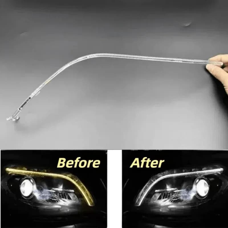 New LED DRL Tube for Mercedes Benz GL166 GL350 GL400 GL450 2013 2014 2015 Headlight Daytime Running Light Guide Plate Tube Strip