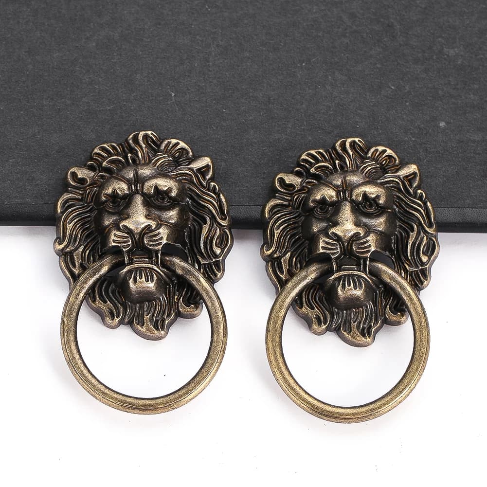 2 pezzi mini maniglie ad anello di trazione manopole decorative in metallo vintage portagioie per cassetti per armadietti hardware per piccoli mobili accessori fai da te